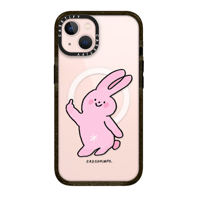 Sadshrimps x CASETiFY iPhone 13 ケース ブラック インパクトケース MagSafe対応 Moody Bunny by SADSHRIMPS