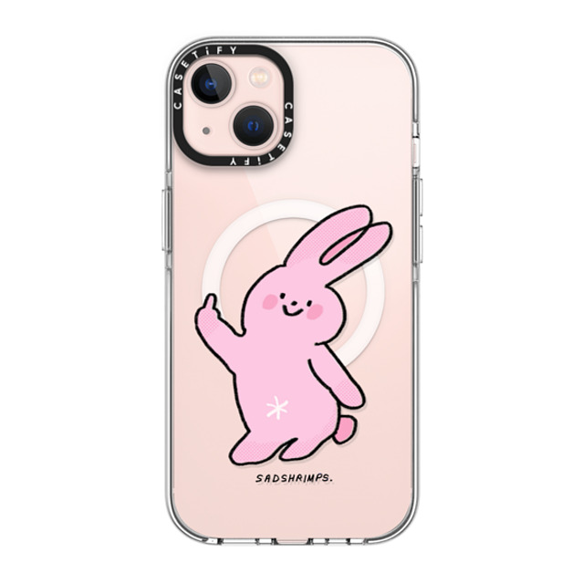 Sadshrimps x CASETiFY iPhone 13 ケース クリア クリア ケース MagSafe対応 Moody Bunny by SADSHRIMPS