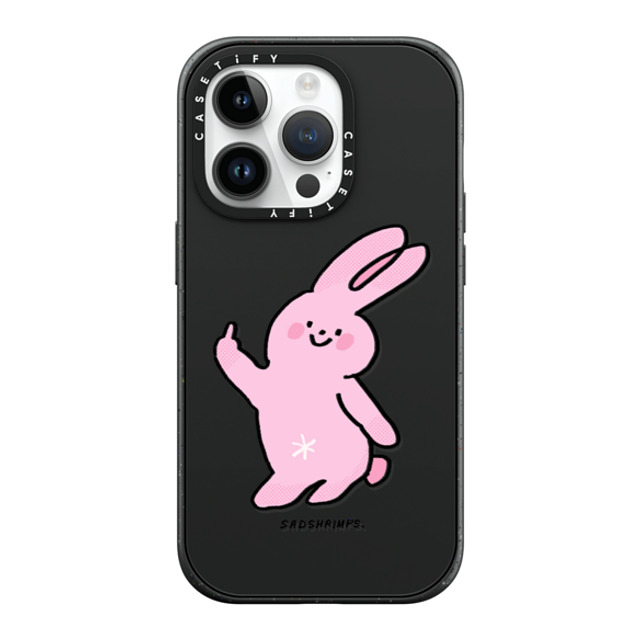 Sadshrimps x CASETiFY iPhone 14 Pro ケース マットブラック インパクトケース MagSafe対応 Moody Bunny by SADSHRIMPS