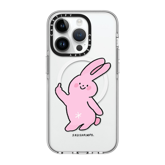 Sadshrimps x CASETiFY iPhone 14 Pro ケース クリア クリア ケース MagSafe対応 Moody Bunny by SADSHRIMPS