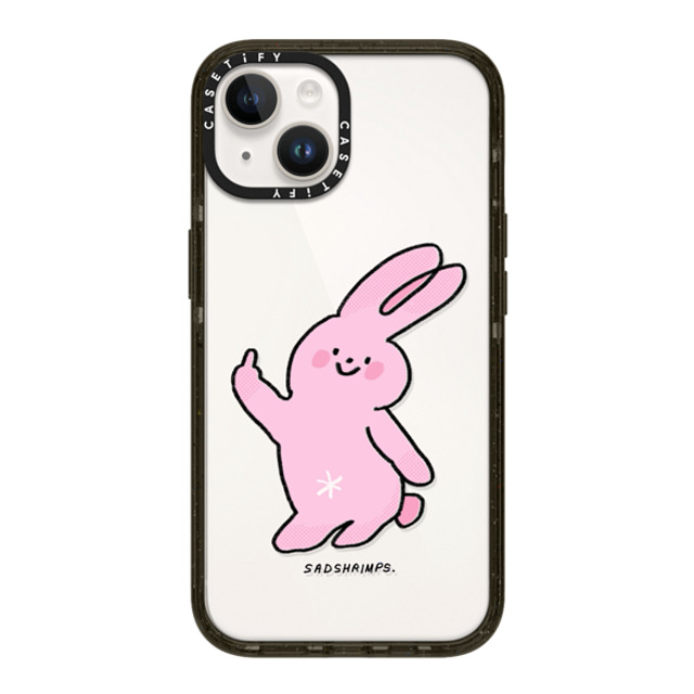 Sadshrimps x CASETiFY iPhone 14 ケース ブラック インパクトケース Moody Bunny by SADSHRIMPS