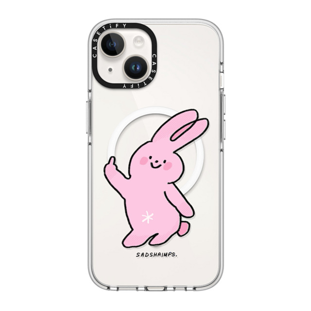 Sadshrimps x CASETiFY iPhone 14 ケース クリア クリア ケース MagSafe対応 Moody Bunny by SADSHRIMPS