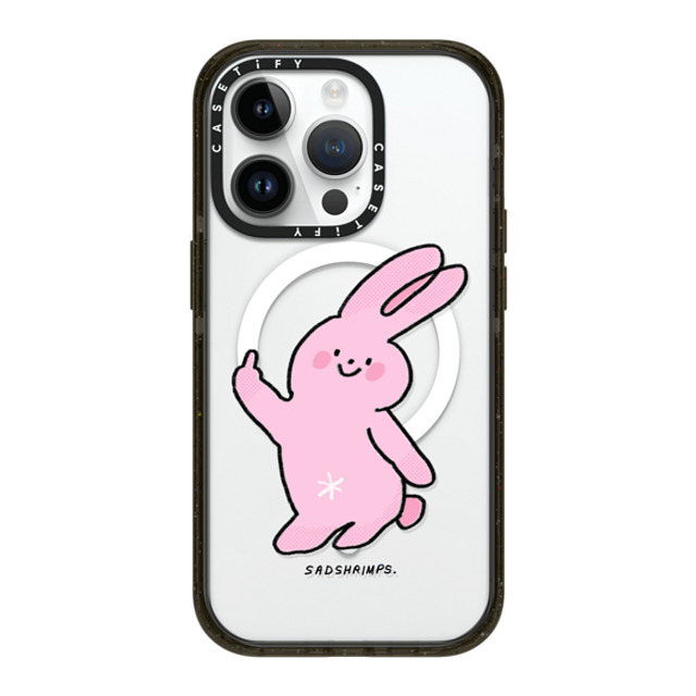 Sadshrimps x CASETiFY iPhone 14 Pro ケース ブラック インパクトケース MagSafe対応 Moody Bunny by SADSHRIMPS