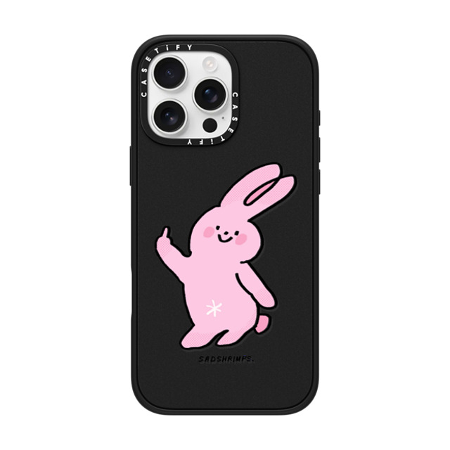 Sadshrimps x CASETiFY iPhone 16 Pro Max ケース マットブラック インパクトケース MagSafe対応 Moody Bunny by SADSHRIMPS