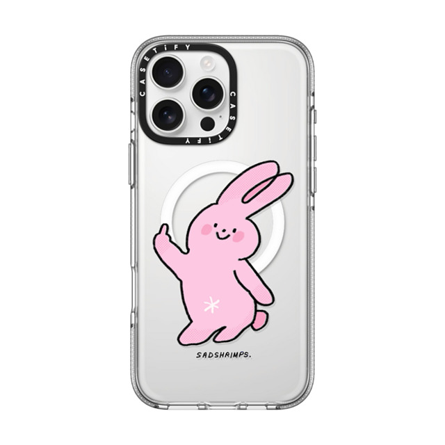 Sadshrimps x CASETiFY iPhone 16 Pro Max ケース クリア クリア ケース MagSafe対応 Moody Bunny by SADSHRIMPS