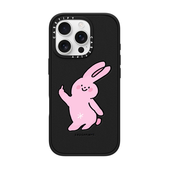 Sadshrimps x CASETiFY iPhone 16 Pro ケース マットブラック インパクトケース Moody Bunny by SADSHRIMPS