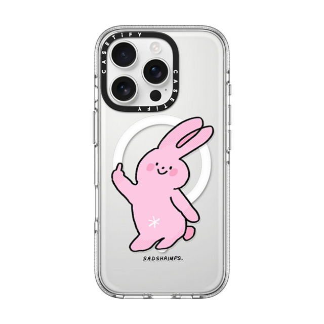 Sadshrimps x CASETiFY iPhone 16 Pro ケース クリア クリア ケース MagSafe対応 Moody Bunny by SADSHRIMPS