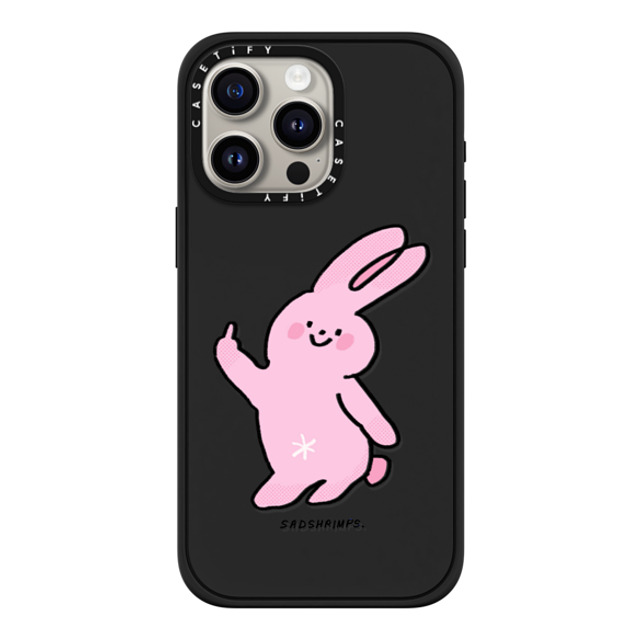 Sadshrimps x CASETiFY iPhone 15 Pro Max ケース マットブラック インパクトケース MagSafe対応 Moody Bunny by SADSHRIMPS