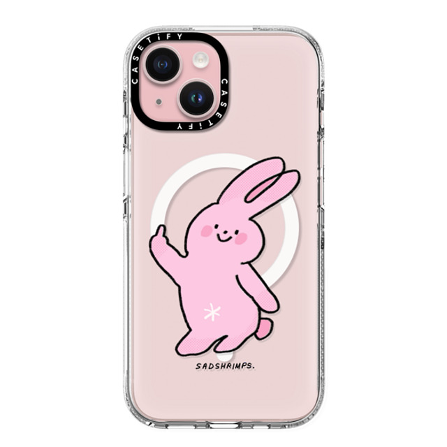 Sadshrimps x CASETiFY iPhone 15 ケース クリア クリア ケース MagSafe対応 Moody Bunny by SADSHRIMPS