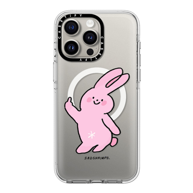 Sadshrimps x CASETiFY iPhone 15 Pro Max ケース クリア クリア ケース MagSafe対応 Moody Bunny by SADSHRIMPS