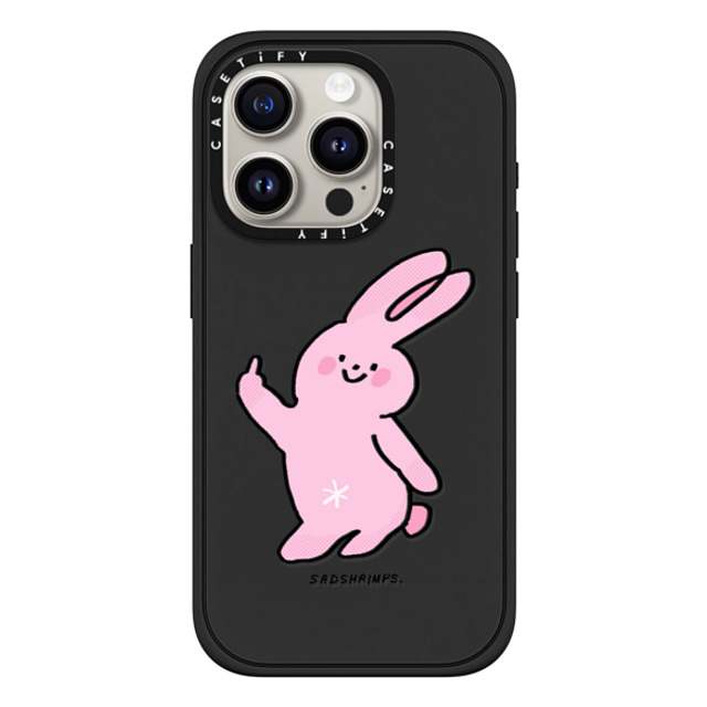 Sadshrimps x CASETiFY iPhone 15 Pro ケース マットブラック インパクトケース MagSafe対応 Moody Bunny by SADSHRIMPS