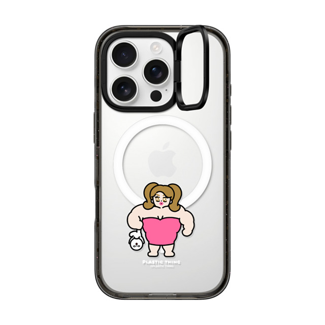 Plastic Thing x CASETiFY iPhone 16 Pro ケース Cartoon,Food ブラック インパクトリングスタンドケース MagSafe対応 Strong Love - Plastic Thing Father's Day Plastic Thing x CASETiFY iPhone 16 Pro ケース Cartoon,Food ブラック インパクトリングスタンドケース MagSafe対応 Strong Love - Plastic Thing Father's Day