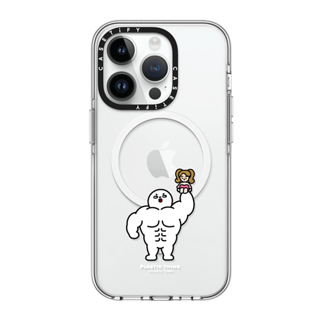 Plastic Thing x CASETiFY iPhone 14 Pro Case Clear Clear Case MagSafe Compatible Strong Love - Plastic Thing Plastic Thing x CASETiFY iPhone 14 Pro Case Clear Clear Case MagSafe Compatible Strong Love - Plastic Thing
