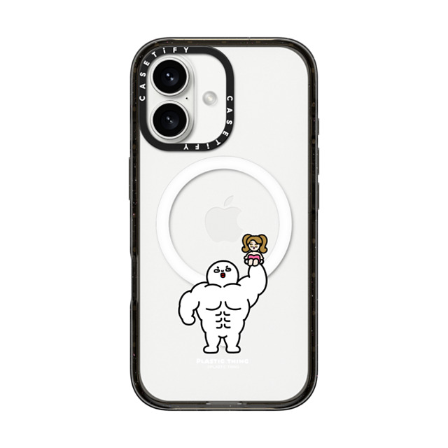 Plastic Thing x CASETiFY iPhone 16 ケース ブラック インパクトケース MagSafe対応 Strong Love - Plastic Thing