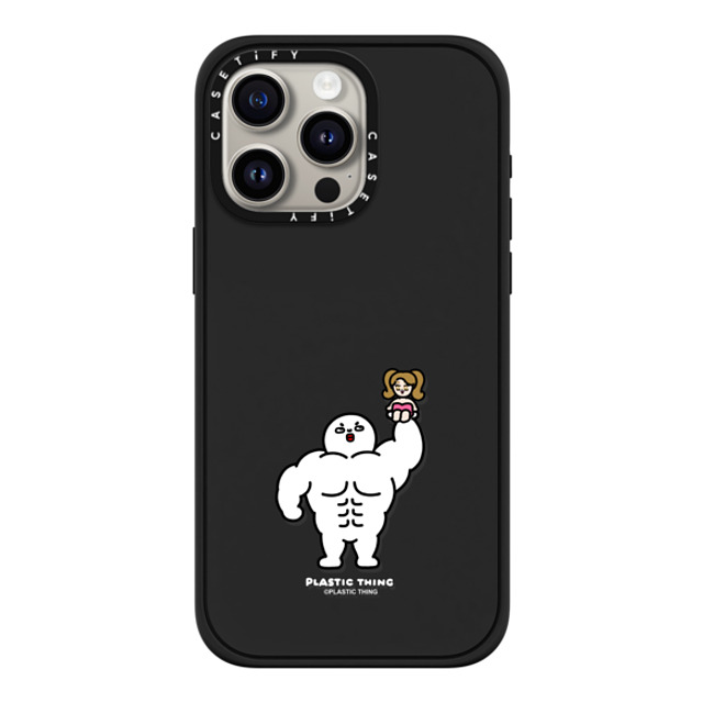 Plastic Thing x CASETiFY iPhone 15 Pro Max ケース マットブラック インパクトケース MagSafe対応 Strong Love - Plastic Thing
