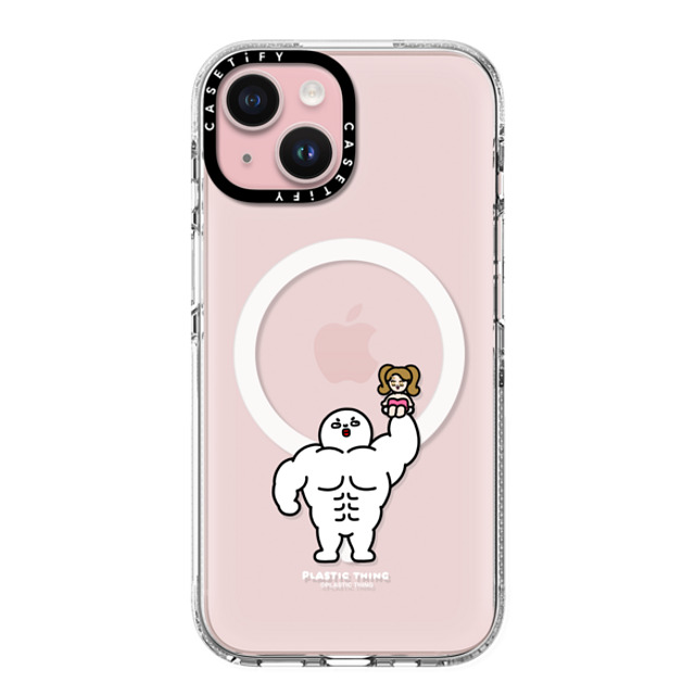 Plastic Thing x CASETiFY iPhone 15 ケース クリア クリア ケース MagSafe対応 Strong Love - Plastic Thing