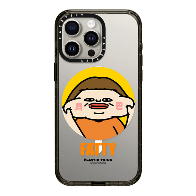 Plastic Thing x CASETiFY iPhone 15 Pro Max ケース Cartoon,Food ブラック インパクトケース MagSafe対応 Fatty Fat Face Back to School Plastic Thing x CASETiFY iPhone 15 Pro Max ケース Cartoon,Food ブラック インパクトケース MagSafe対応 Fatty Fat Face Back to School