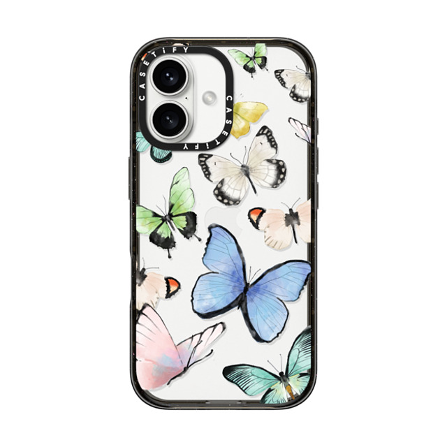 Maja Tomlijanovic x CASETiFY iPhone 16 ケース Butterfly ブラック インパクトケース Butterflies Father's Day Maja Tomlijanovic x CASETiFY iPhone 16 ケース Butterfly ブラック インパクトケース Butterflies Father's Day