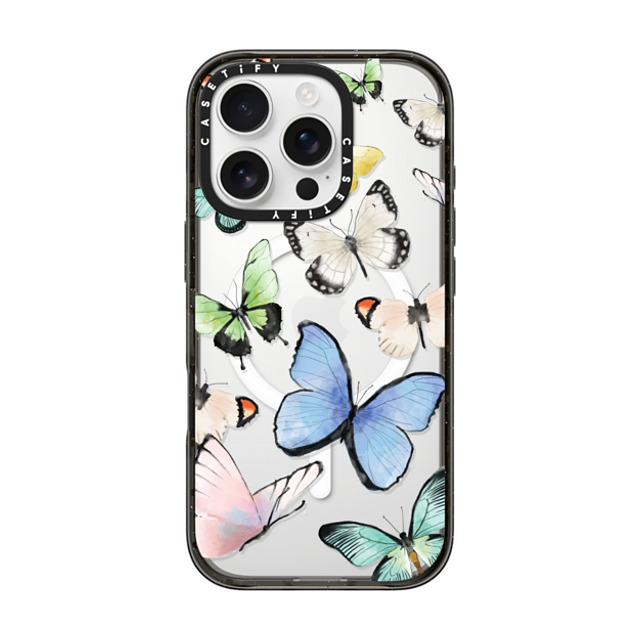 Maja Tomlijanovic x CASETiFY iPhone 16 Pro ケース Butterfly ブラック インパクトケース MagSafe対応 Butterflies Father's Day Maja Tomlijanovic x CASETiFY iPhone 16 Pro ケース Butterfly ブラック インパクトケース MagSafe対応 Butterflies Father's Day