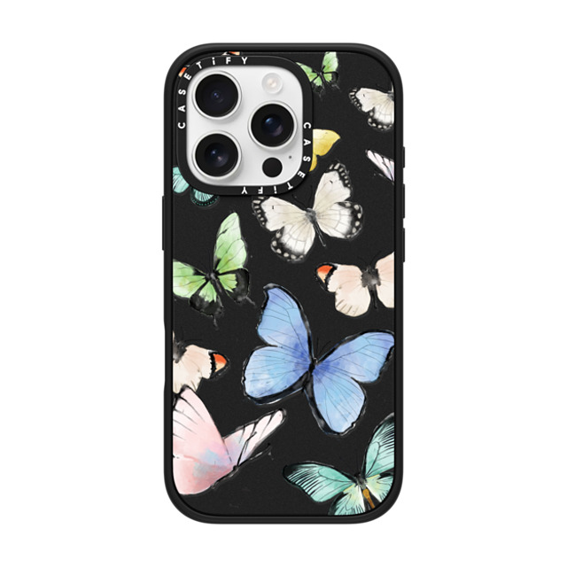 Maja Tomlijanovic x CASETiFY iPhone 16 Pro ケース Butterfly マットブラック インパクトケース MagSafe対応 Butterflies Father's Day Maja Tomlijanovic x CASETiFY iPhone 16 Pro ケース Butterfly マットブラック インパクトケース MagSafe対応 Butterflies Father's Day