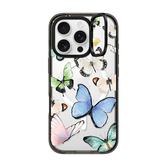 Maja Tomlijanovic x CASETiFY iPhone 16 Pro ケース Butterfly ブラック インパクトリングスタンドケース MagSafe対応 Butterflies Father's Day Maja Tomlijanovic x CASETiFY iPhone 16 Pro ケース Butterfly ブラック インパクトリングスタンドケース MagSafe対応 Butterflies Father's Day