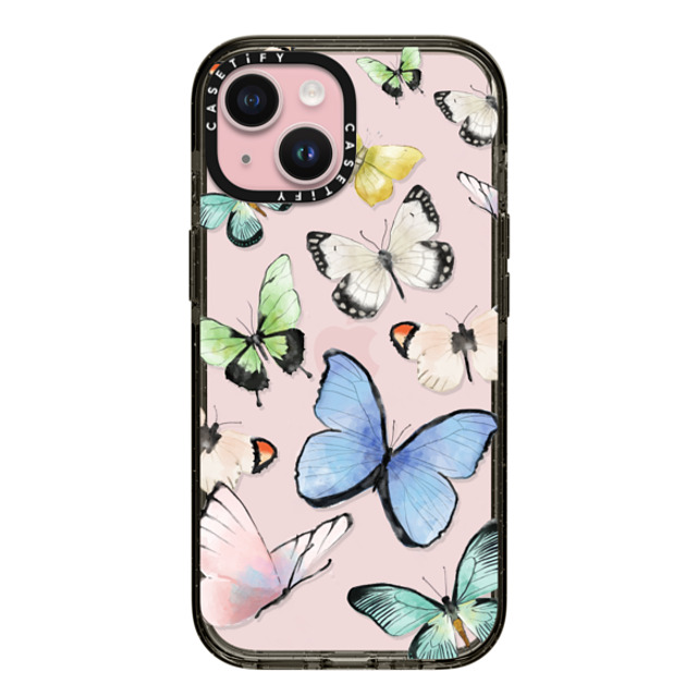 Maja Tomlijanovic x CASETiFY iPhone 15 ケース Butterfly ブラック インパクトケース Butterflies Father's Day Maja Tomlijanovic x CASETiFY iPhone 15 ケース Butterfly ブラック インパクトケース Butterflies Father's Day