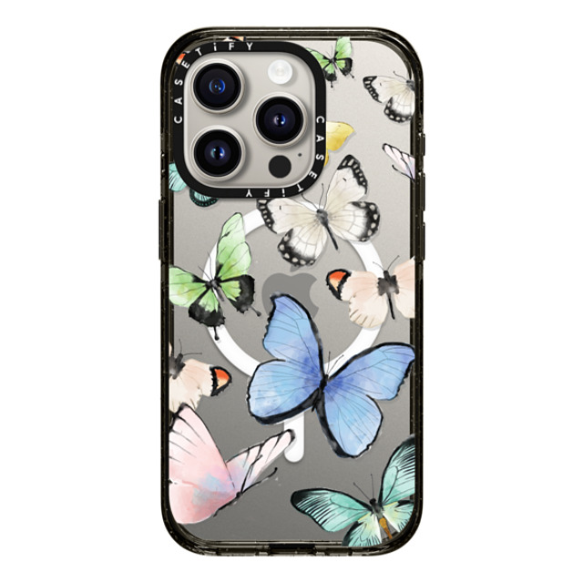 Maja Tomlijanovic x CASETiFY iPhone 15 Pro ケース Butterfly ブラック インパクトケース MagSafe対応 Butterflies Father's Day Maja Tomlijanovic x CASETiFY iPhone 15 Pro ケース Butterfly ブラック インパクトケース MagSafe対応 Butterflies Father's Day