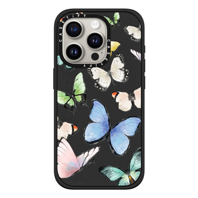 Maja Tomlijanovic x CASETiFY iPhone 15 Pro ケース Butterfly マットブラック インパクトケース MagSafe対応 Butterflies Father's Day Maja Tomlijanovic x CASETiFY iPhone 15 Pro ケース Butterfly マットブラック インパクトケース MagSafe対応 Butterflies Father's Day