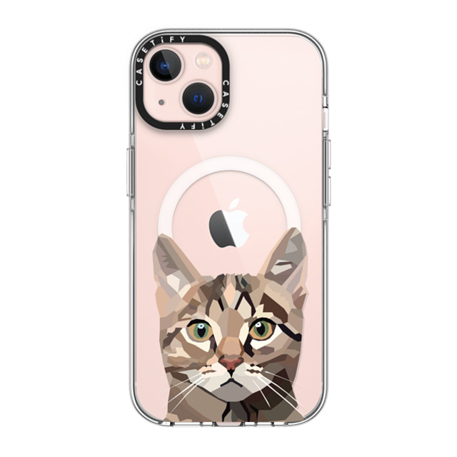 Maja Tomlijanovic x CASETiFY iPhone 13 ケース クリア クリア ケース MagSafe対応 猫