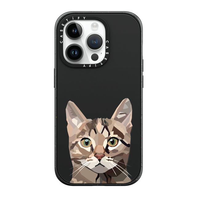 Maja Tomlijanovic x CASETiFY iPhone 14 Pro ケース マットブラック インパクトケース MagSafe対応 猫