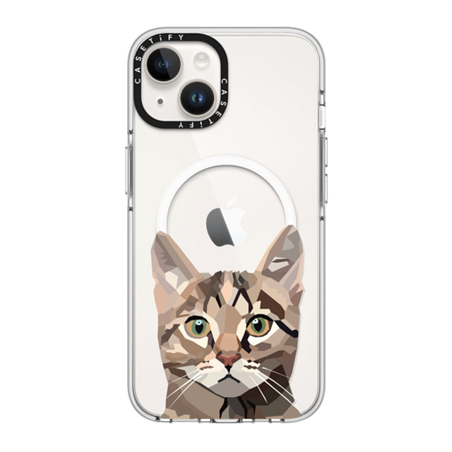 Maja Tomlijanovic x CASETiFY iPhone 14 ケース クリア クリア ケース MagSafe対応 猫