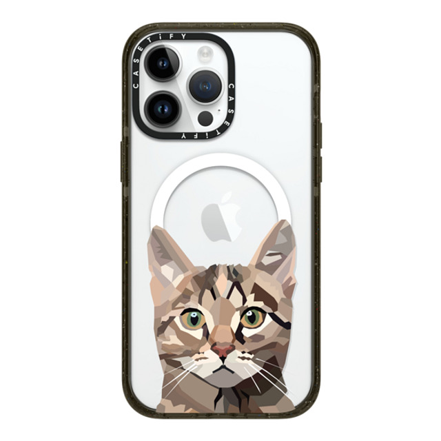 Maja Tomlijanovic x CASETiFY iPhone 14 Pro Max ケース ブラック インパクトケース MagSafe対応 猫