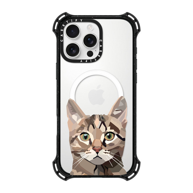 Maja Tomlijanovic x CASETiFY iPhone 16 Pro Max ケース ブラック バウンスケース 猫