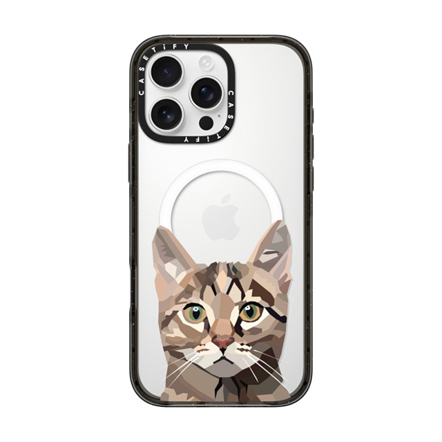 Maja Tomlijanovic x CASETiFY iPhone 16 Pro Max ケース ブラック インパクトケース MagSafe対応 猫