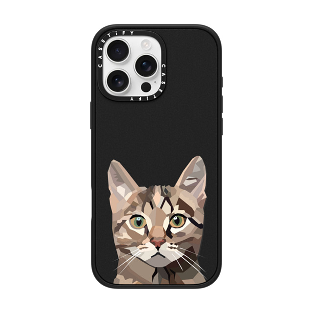 Maja Tomlijanovic x CASETiFY iPhone 16 Pro Max ケース マットブラック インパクトケース MagSafe対応 猫