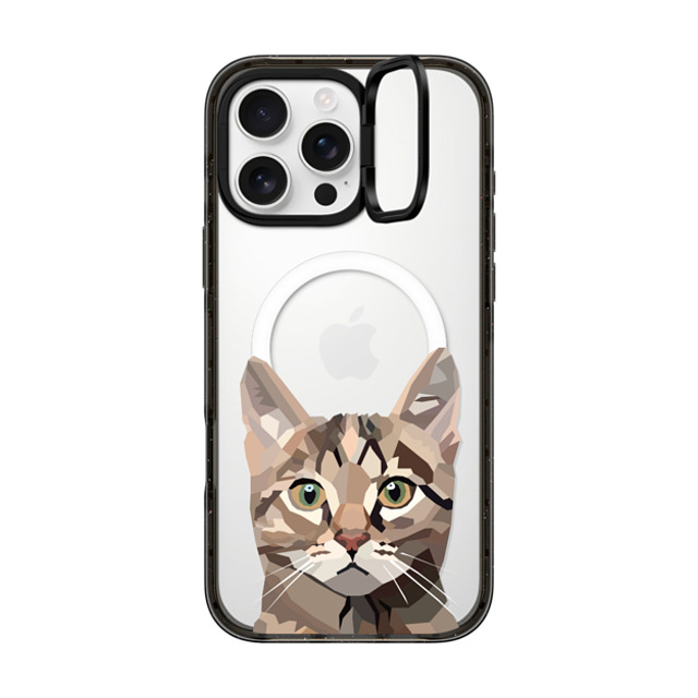 Maja Tomlijanovic x CASETiFY iPhone 16 Pro Max ケース ブラック インパクトリングスタンドケース MagSafe対応 猫