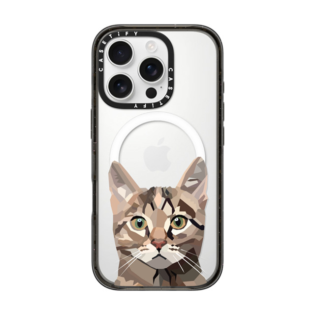 Maja Tomlijanovic x CASETiFY iPhone 16 Pro ケース ブラック インパクトケース MagSafe対応 猫