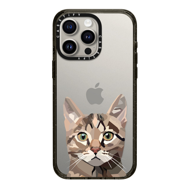 Maja Tomlijanovic x CASETiFY iPhone 15 Pro Max ケース ブラック インパクトケース 猫