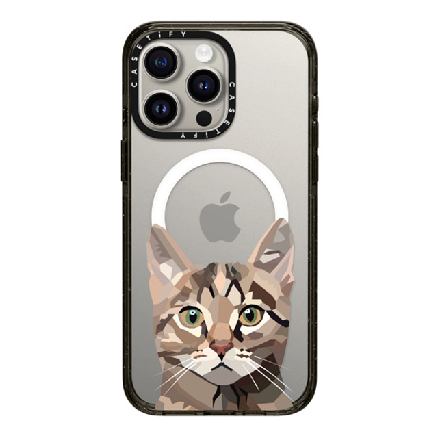 Maja Tomlijanovic x CASETiFY iPhone 15 Pro Max ケース ブラック インパクトケース MagSafe対応 猫