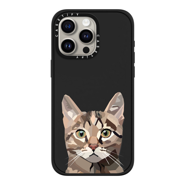 Maja Tomlijanovic x CASETiFY iPhone 15 Pro Max ケース マットブラック インパクトケース MagSafe対応 猫