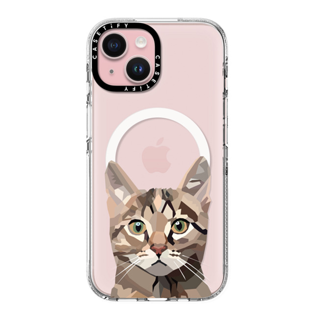 Maja Tomlijanovic x CASETiFY iPhone 15 ケース クリア クリア ケース MagSafe対応 猫