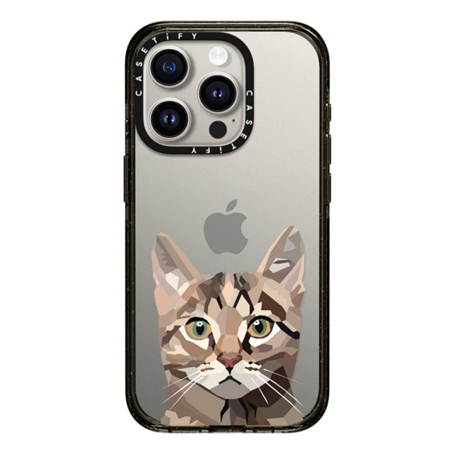 Maja Tomlijanovic x CASETiFY iPhone 15 Pro ケース ブラック インパクトケース 猫