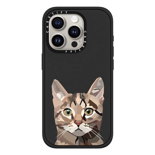 Maja Tomlijanovic x CASETiFY iPhone 15 Pro ケース マットブラック インパクトケース MagSafe対応 猫