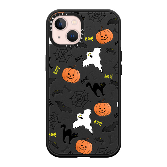 Maja Tomlijanovic x CASETiFY iPhone 13 ケース マットブラック インパクトケース MagSafe対応 Boo! its Halloween