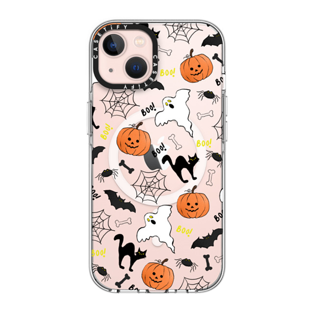 Maja Tomlijanovic x CASETiFY iPhone 13 ケース クリア クリア ケース MagSafe対応 Boo! its Halloween