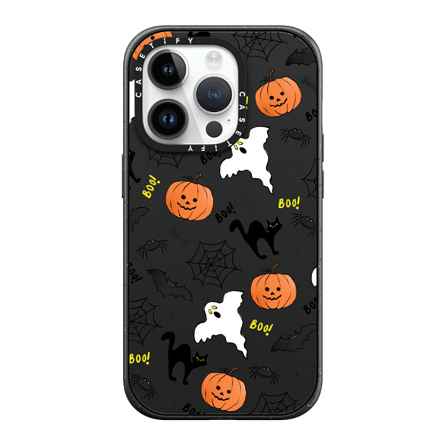 Maja Tomlijanovic x CASETiFY iPhone 14 Pro ケース マットブラック インパクトケース MagSafe対応 Boo! its Halloween