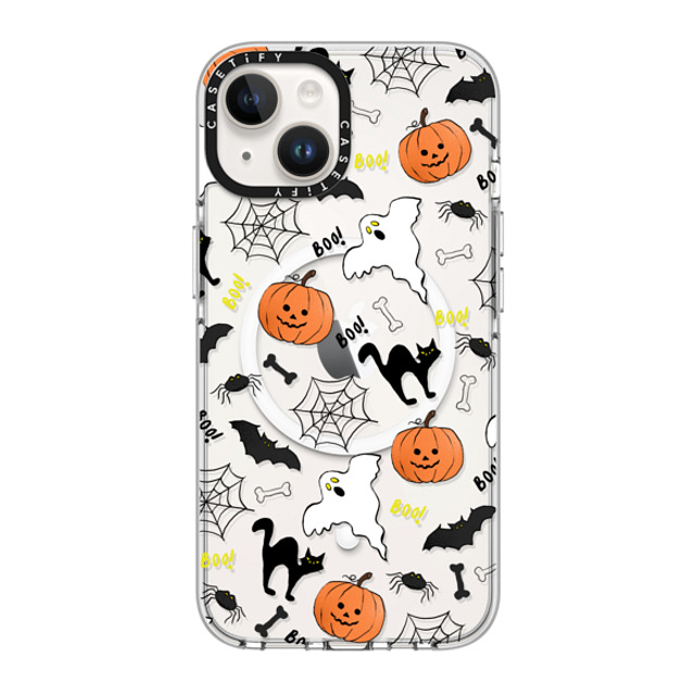 Maja Tomlijanovic x CASETiFY iPhone 14 ケース クリア クリア ケース MagSafe対応 Boo! its Halloween