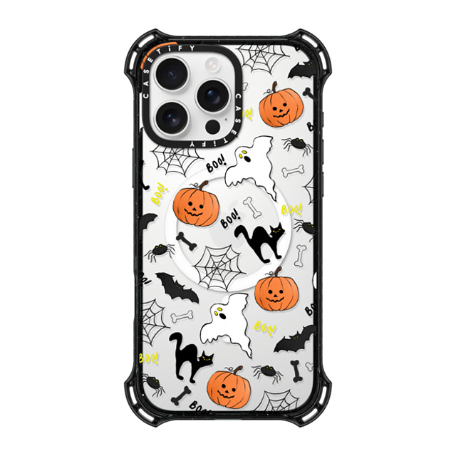 Maja Tomlijanovic x CASETiFY iPhone 16 Pro Max ケース ブラック バウンスケース Boo! its Halloween