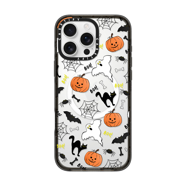 Maja Tomlijanovic x CASETiFY iPhone 16 Pro Max ケース ブラック インパクトケース MagSafe対応 Boo! its Halloween