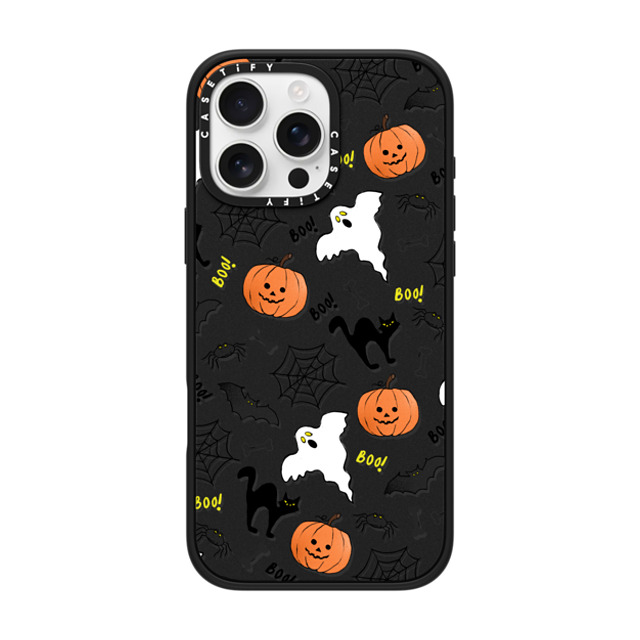 Maja Tomlijanovic x CASETiFY iPhone 16 Pro Max ケース マットブラック インパクトケース MagSafe対応 Boo! its Halloween